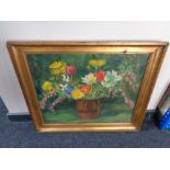 A 20th century continental school gilt framed oil on canvas,