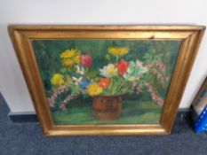 A 20th century continental school gilt framed oil on canvas,