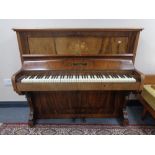 A walnut cased straight strung piano by Grantone Piano Company,