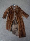 A lady's full length mink fur coat