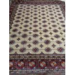 A cream ground Bokhara rug 240 cm x 160 cm