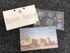 The Canadian Mint - A set of uncirculated coins to include Dollar, 50 cents, 25 cents, 10 cents,