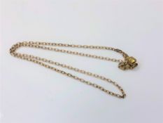 A 9ct gold necklace with non-gold magnetic clasp, length 42cm CONDITION REPORT: 5.