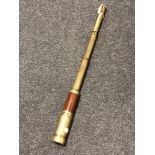 A brass and wood nautical telescope