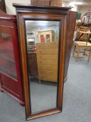 A 19th century mahogany bevelled hall mirror