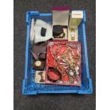 A basket of assorted lady's watches - Timex, Fossil,