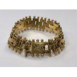 An antique yellow metal bracelet,