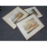 Three framed T Mcardle signed prints - St.