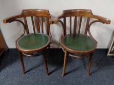 A pair of Bentwood armchairs