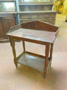 A stained pine wash stand