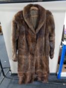 A lady's full length mink coat