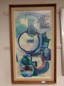 Continental school : Abstract study, oil on canvas, framed.