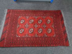 An Afghan rug,