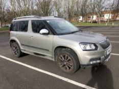 A Skoda Yeti Elegance TSI motorcar, registration SM64 FZF, five door hatchback, 1197cc, petrol,