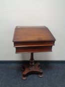 A 19th century mahogany pedestal clerk's desk