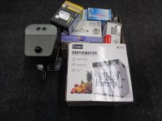 A quantity of electricals, boxed eight layers dehydrator, Gaggia baby twin, digital cameras,