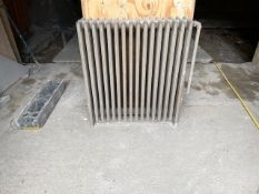 An antique cast iron radiator - 820 mm x 770 mm.