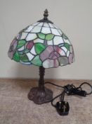 A Tiffany style leaded glass table lamp