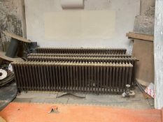 An antique cast iron radiator - 2040 mm x 640 mm.