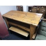 A large 20th century pine clerk's desk