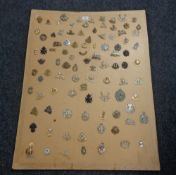 A collection of approximately 96 mostly First and Second World War cap badges