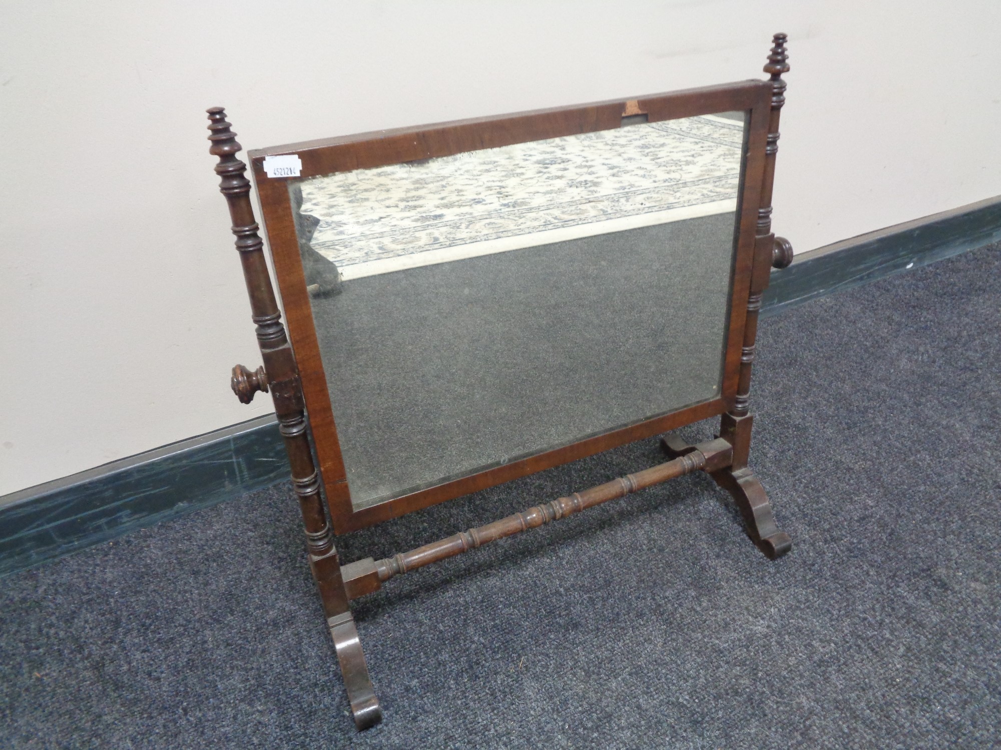 A 19th century mahogany swing dressing table mirror