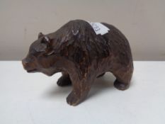 A carved Black Forest bear