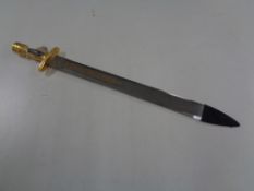 A gilt handled ornamental sword