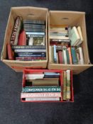 Three boxes of assorted books to include Thames & Hudson The Age of Expansion Renaissance & Middle