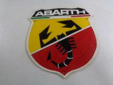 A cast iron plaque - Fiat Abarth