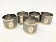 Five silver napkin rings CONDITION REPORT: 125g