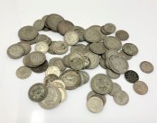 A collection of pre-1947 silver coins CONDITION REPORT: 410g