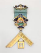 A large silver gilt and enamel Masonic medal from Shipcote Lodge CONDITION REPORT:
