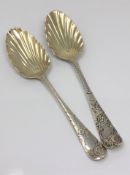 Two nice quality silver-gilt engraved spoons, one Victorian,