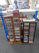 Two CD racks containing assorted CDs to include the Great Composer collection, Legendary Crooners,