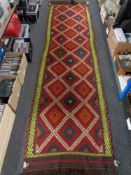 A Suzni kilim runner 318 cm x 84 cm