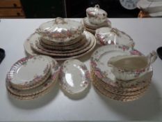 46 pieces of antique Montrose dinner ware