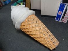 A fibreglass ice cream cone