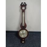 A 19th century inlaid mahogany barometer by W.