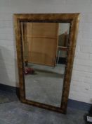 A 4x2 ft bevel edged gilt framed mirror