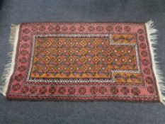 A Afghan prayer rug,