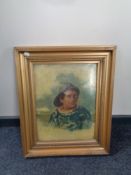 An early 20th century gilt framed oil on canvas,