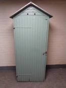 A painted pine sentry box shed CONDITION REPORT: Approximately 204cm by 92cm by