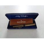 A cased Lady Sheaffer fountain pen with 14ct gold nib