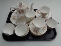 A twenty-three piece Colclough leaf patterned china tea service