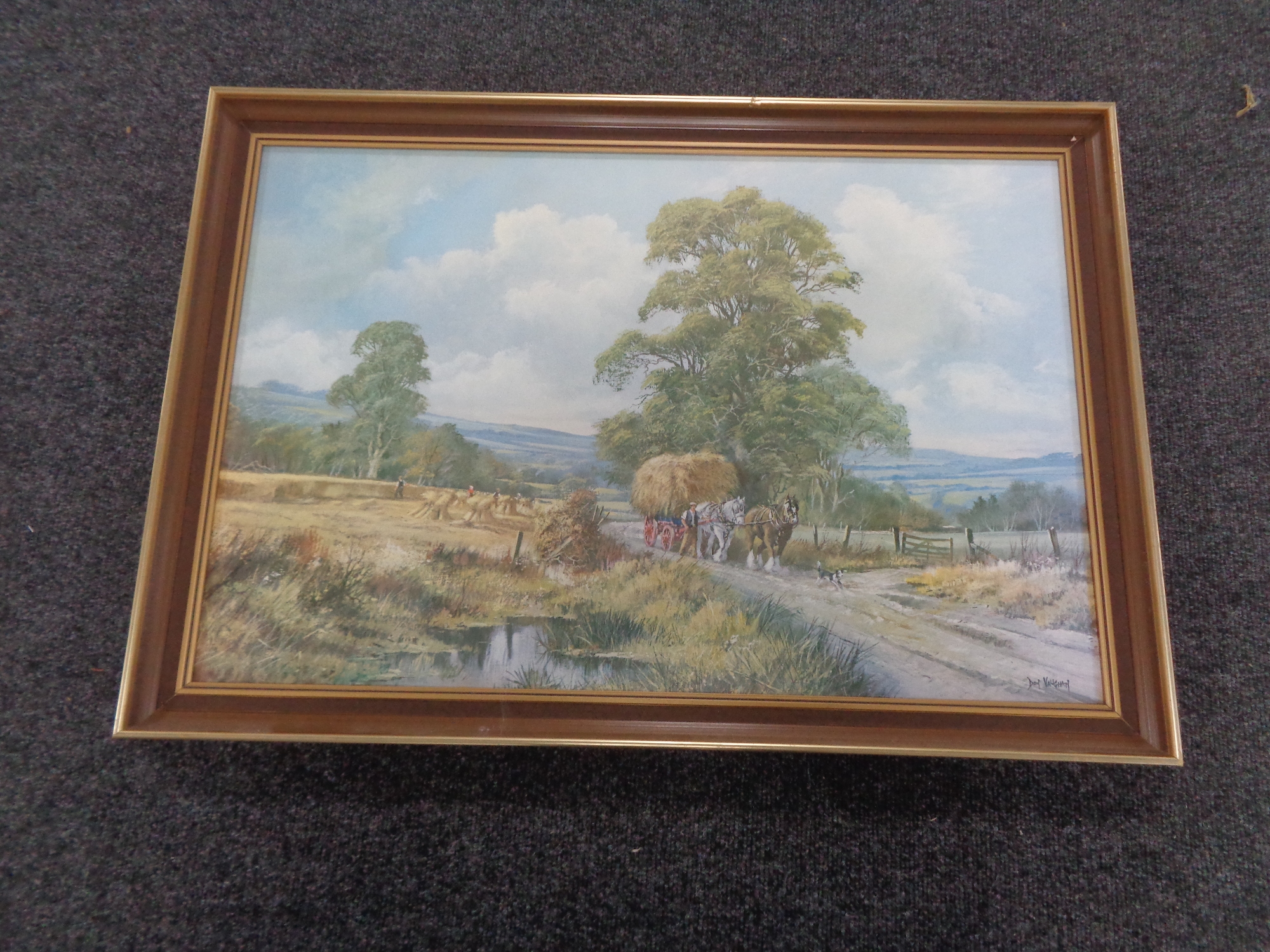 A gilt framed Don Vaughan print,