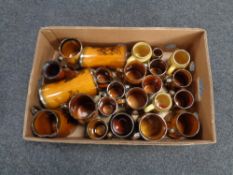 A box containing Ridgway ceramics 'Coaching days and coaching ways',