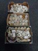 Three boxes containing a large quantity of commemorative china