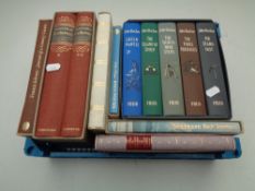 A basket containing Solio Society volumes to include two volumes of Thayer's Life of Beethoven,