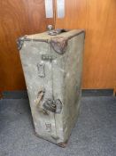 An early 20th century canvas trunk